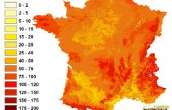 Stock de carbone dans les sols de France, 2007
