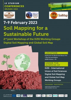Affiche : Soil Mapping for a Sustainable Future, IUSS, Orléans 7-9 février 2023