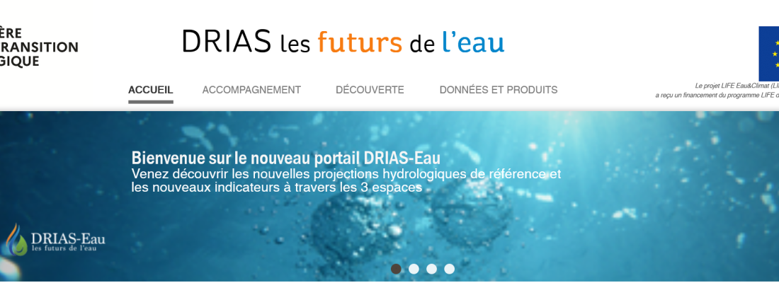 illustration Lancement du portail de données hydrologiques DRIAS-Eau