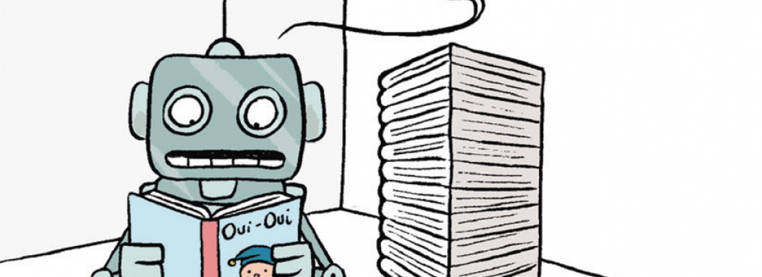 illustration BD « Sciences en bulles » : des robots qui apprennent à lire