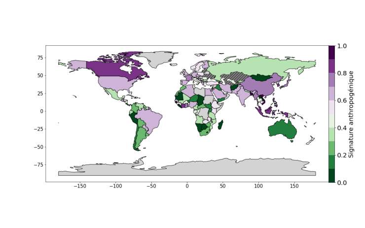 Carte mondiale de la signature en phosphore d'origine humaine des sols