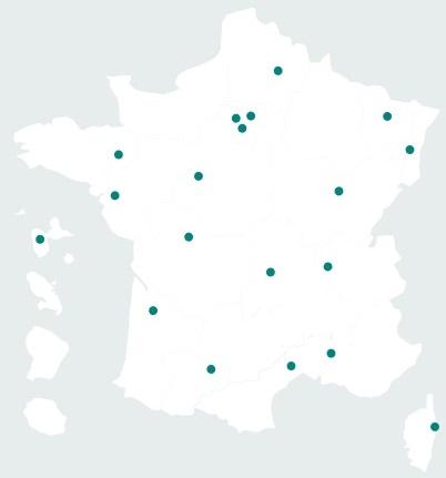 Découvrez nos centres en France 