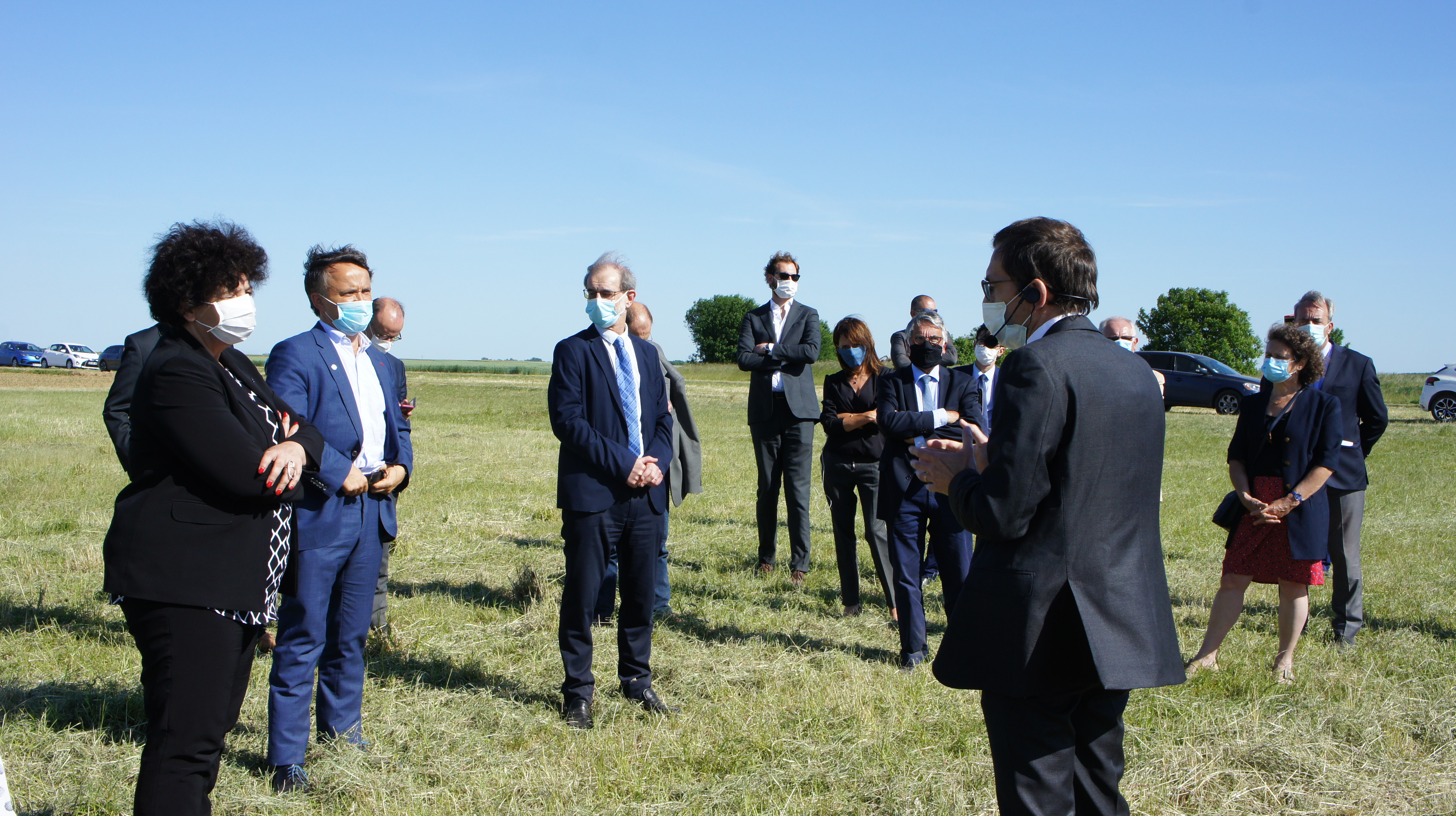 Visite de la Ministre F.Vidal le 29 mai 2020 sur le site INRAE Estrees-Mons